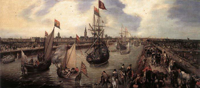 Adriaen Pietersz Vande Venne The Harbour of Middelburg oil painting picture
